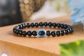 Black Tourmaline & Evil Eye Bracelet