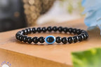 Black Tourmaline & Evil Eye Bracelet