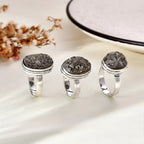 Raw Pyrite Stone Ring - Financial Prosperity